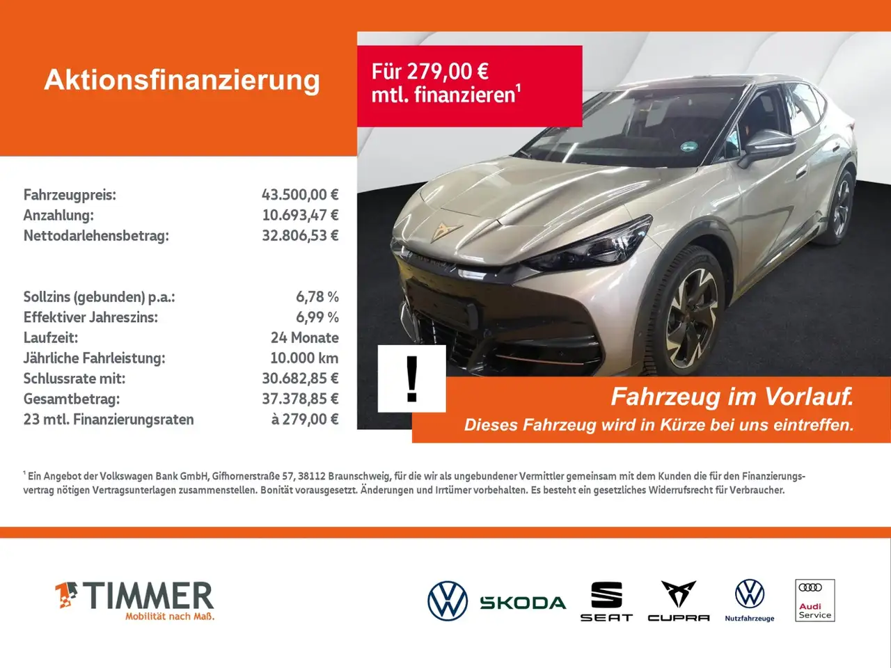 CUPRA Tavascan 82 kWh ENDURANCE +WÄPU +360° +SENNHEISER +LED +AC